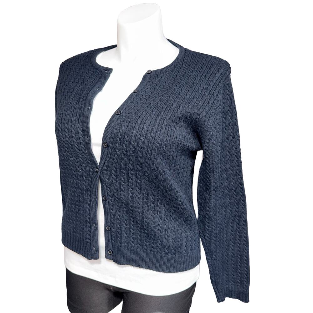 Vintage Crystal Kobe Womens Cardigan Sweater Knit Button Close Long Sleeve Large - Picture 6 of 8